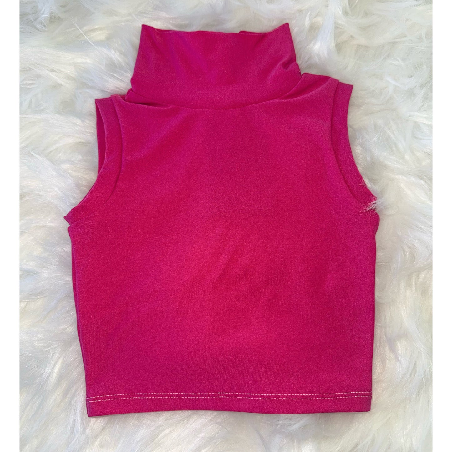 Mock Neck: Hot Pink