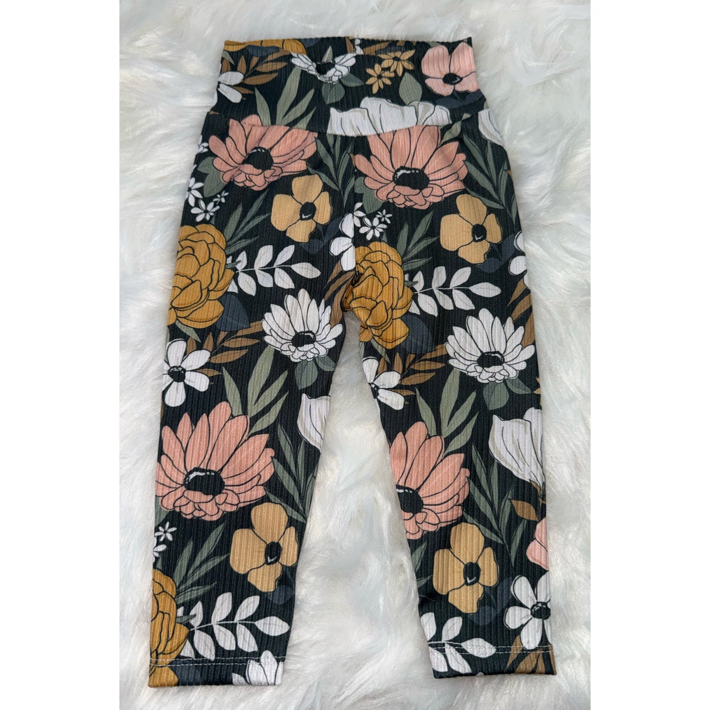 Leggings: Green Spring Floral