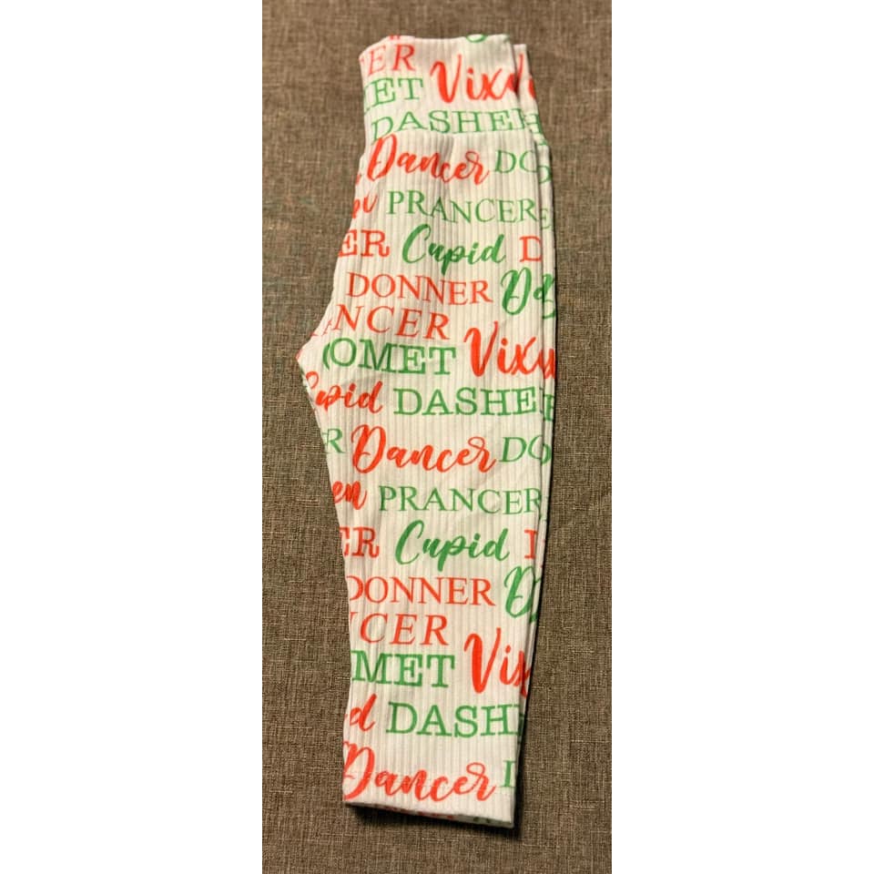 9/12M Leggings: Reindeer Nmes