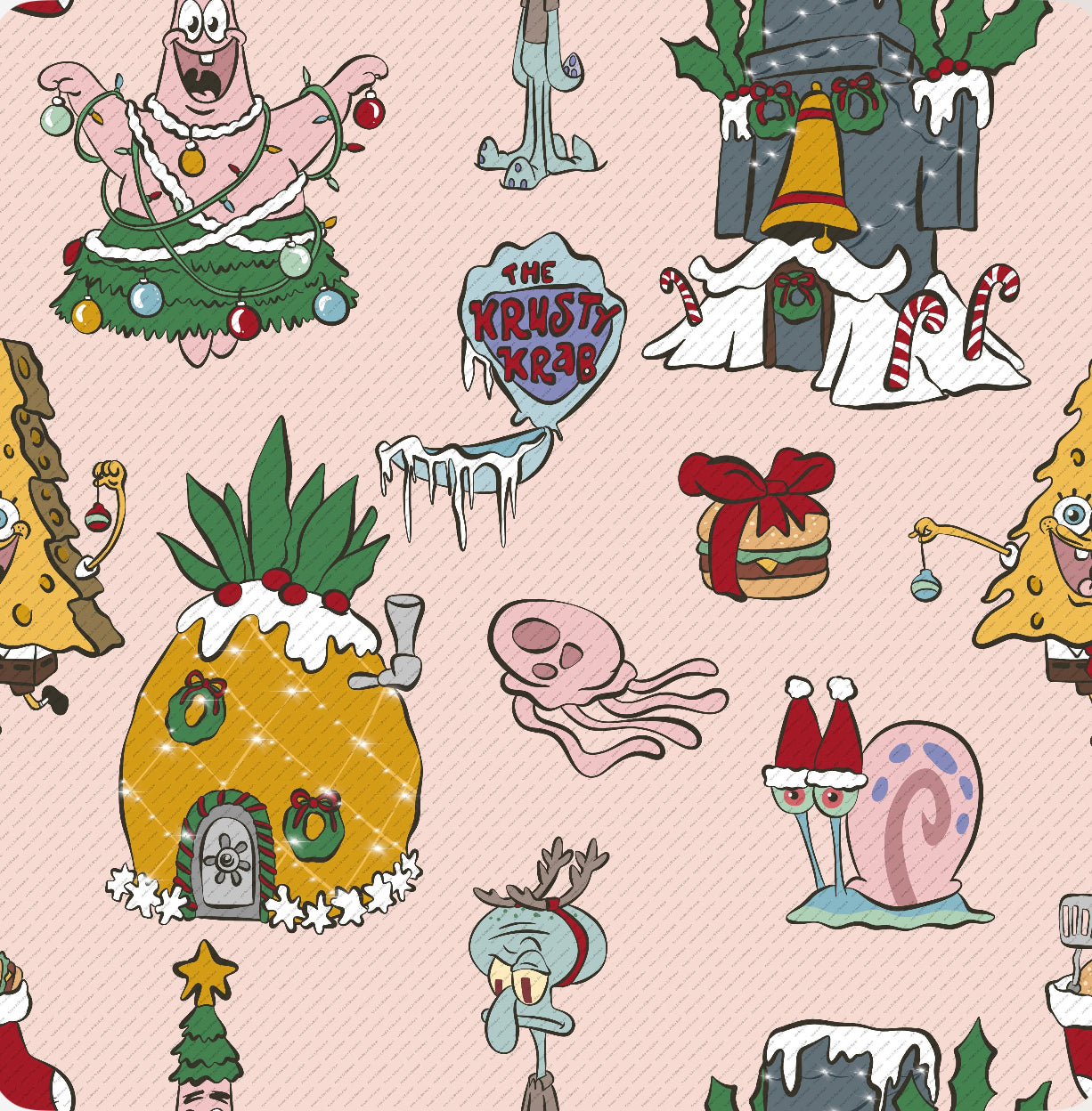 Holiday Sponge (Pink): Clothing