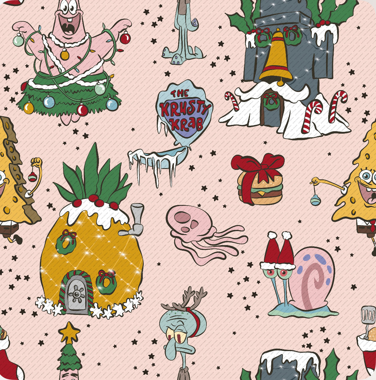 Holiday Sponge (Pink): Clothing