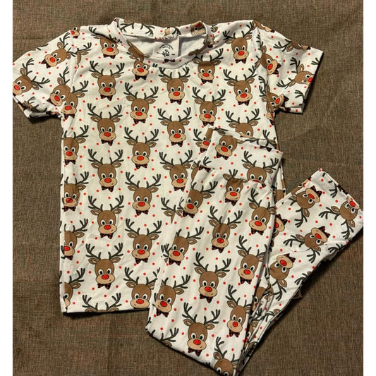 PJ Set: 4T Reindeers